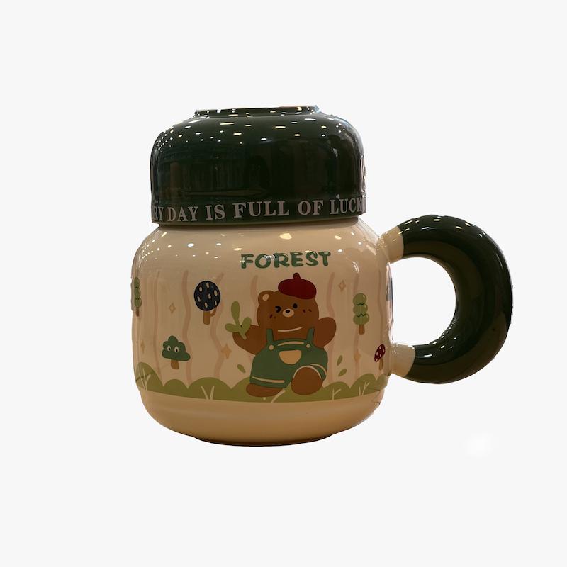  ماگ سرامیکی درب دار فانتزی, ماگ فانتزی, لیوان سرامیکی فانتزی, ماگ درب دار, لیوان فانتزی, ماگ هدیه, لیوان نوشیدنی گرم, ماگ شیک, ماگ سرامیکی, لیوان خاص
