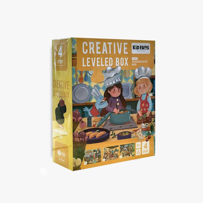  Creative Leveled Box 3in1, پازل کودک, پازل آموزشی 3 در 1, اسباب بازی فکری کودک, پازل چندمرحله ای کودک, بازی هوش کودک, پازل تقویت تمرکز, بازی آموزشی کودک, اسباب بازی مهارتی کودک, پازل تصویری کودک