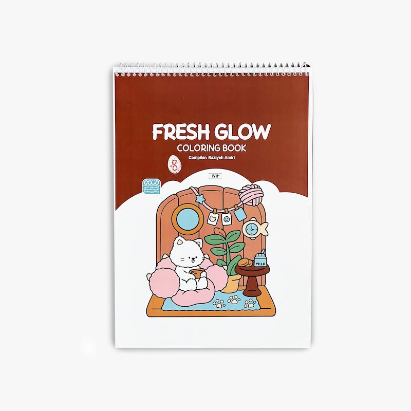  Fresh Glow Coloring Book, کتاب رنگ‌آمیزی, رنگ‌آمیزی خلاقانه, کتاب هنری, طراحی فانتزی, طبیعت, سبک زندگی مدرن, فعالیت هنری