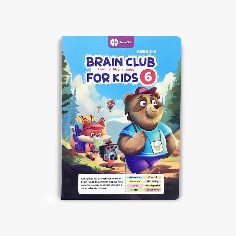  Brain Club for Kids 6, کتاب انگلیسی کودک, کتاب تمرین کودک, تمرین هوش کودک, تقویت تمرکز, تقویت حافظه, حل معما, تفکر منطقی, فعالیت فکری کودک, کتاب آموزشی انگلیسی