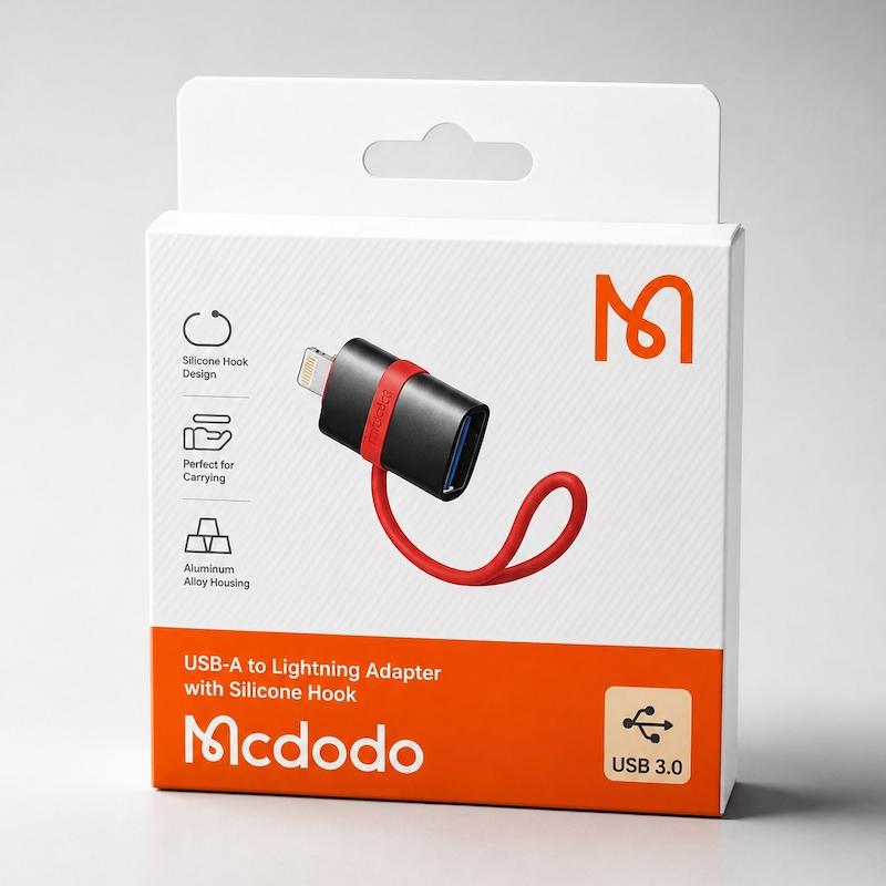 مبدل USB-A به Lightning مک دودو Mcdodo OT-2600 با بند سیلیکونی