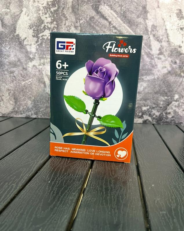 لگو گل رز 50قطعه 123 رنگ آبی