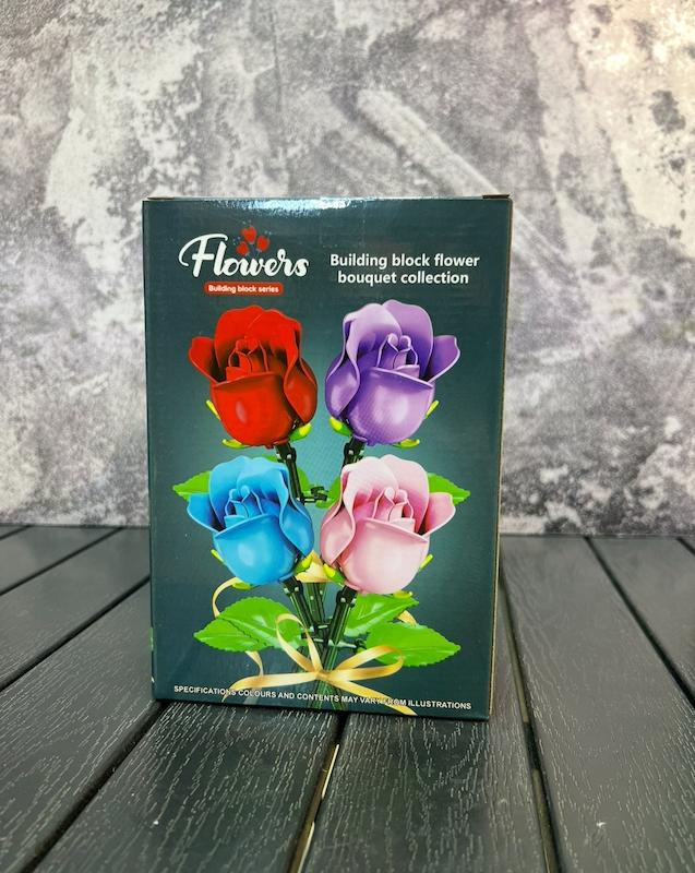 لگو گل رز 50قطعه 123 رنگ بنفش