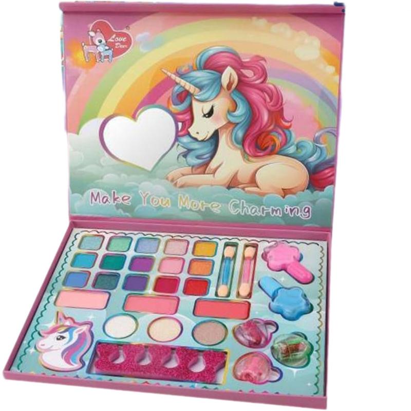 ست لوازم آرایشی کودک مدل تک‌شاخ (یونیکورن) | 30 تکه