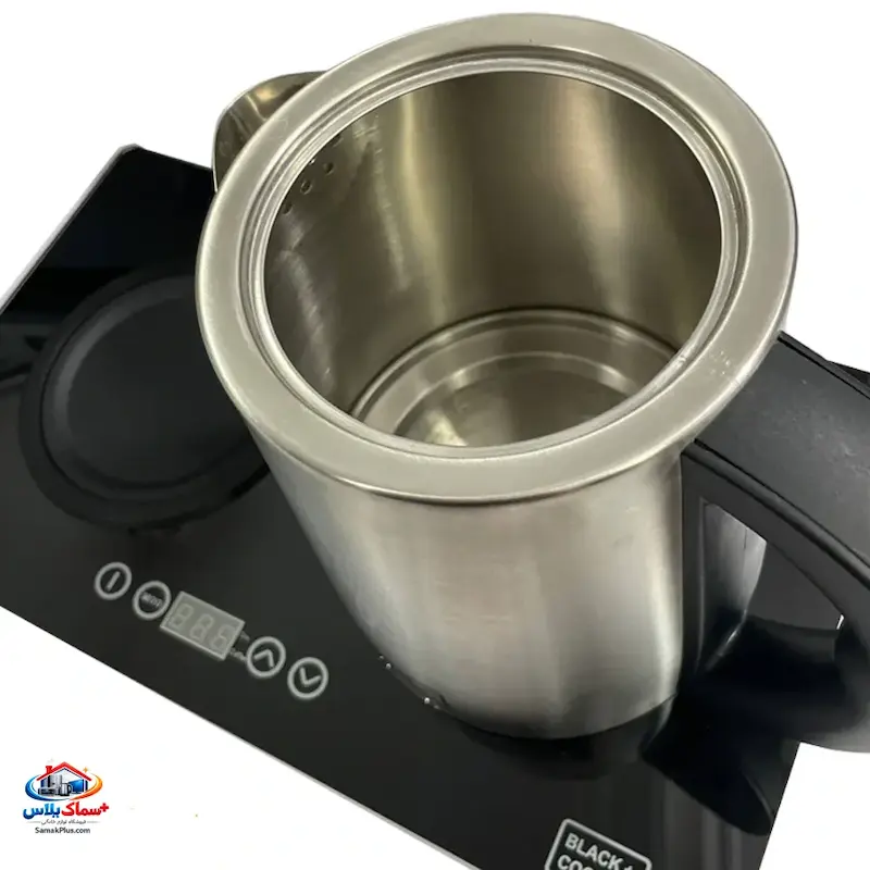 خرید چای ساز بلک کوکر مدل BCTM-68S | چای ساز کنارهمی 1500 وات با تنظیم دما، کتری 1.8 لیتری و قوری 1 لیتری