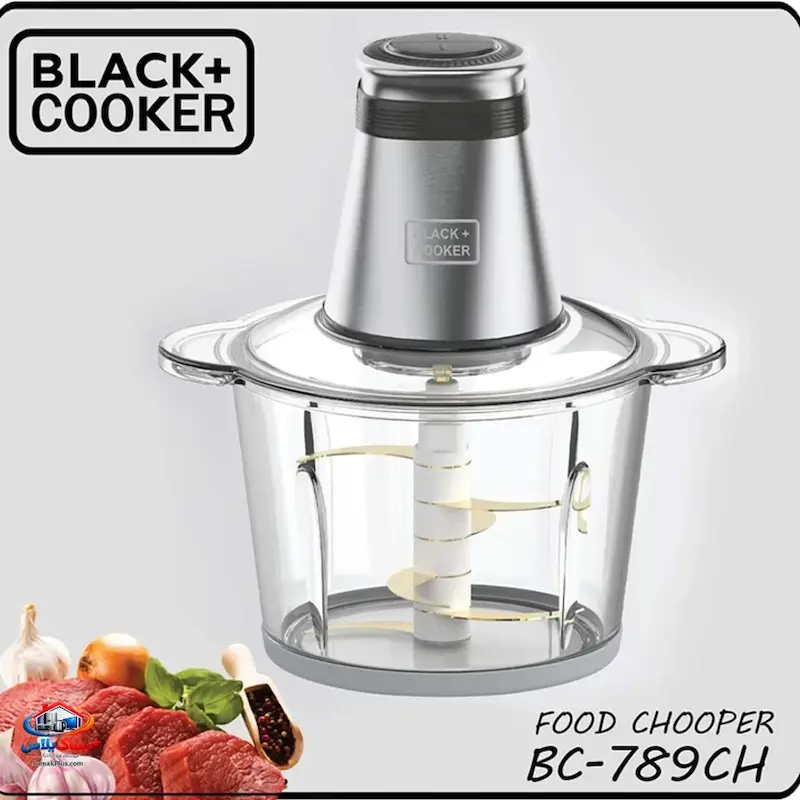 خرید خردکن 3 لیتری بلک کوکر مدل BC-789CH | خردکن برقی 800 وات با کاسه 3 لیتری و 6 تیغه طلایی تیتانیومی
