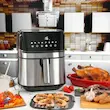 خرید سرخ کن بدون روغن 10 لیتری بلک کوکر مدل BC-85AF | هواپز دیجیتال دو المنت با آب‌پاش و فناوری گردش هوای سریع