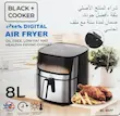 خرید هواپز بلک کوکر مدل BC-66AF | سرخ کن بدون روغن 8 لیتری دیجیتال 2800 وات با مخزن آب