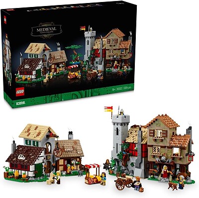 لگو میدان شهر قرون وسطی ایکون 10332 LEGO Icons Medieval Town Square, Building