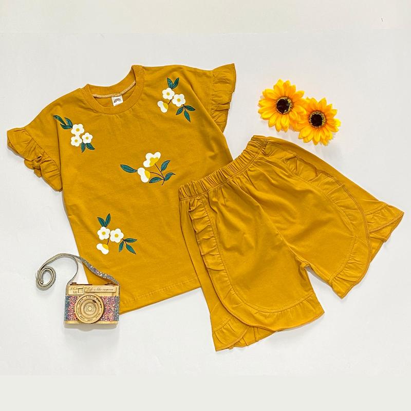 تیشرت شلوارک دخترانه مدل رزگل