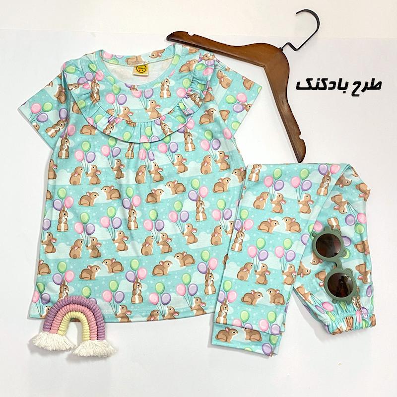 ست راحتی چین دار دخترانه 1تا2سال