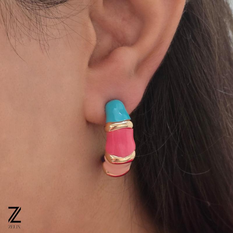 گوشواره رنگی بامبو ژوپینگ کد ۱۳۲۴