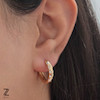 گوشواره حلقه ای نگینی ژوپینگ زنانه کد ۱۳۴۰