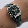 ساعت مچی فلورا چرمی مینیمال زنانه مربع کد ۱۱۱۶ تمام سبز