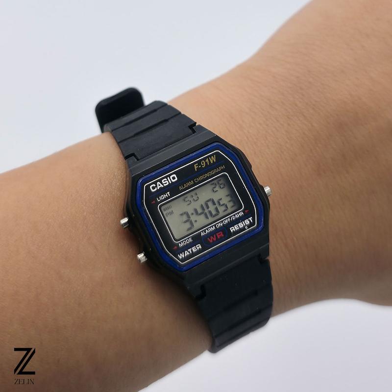 ساعت مچی کاسیو دیجیتالی زنانه F-91W کد ۱۱۰۷