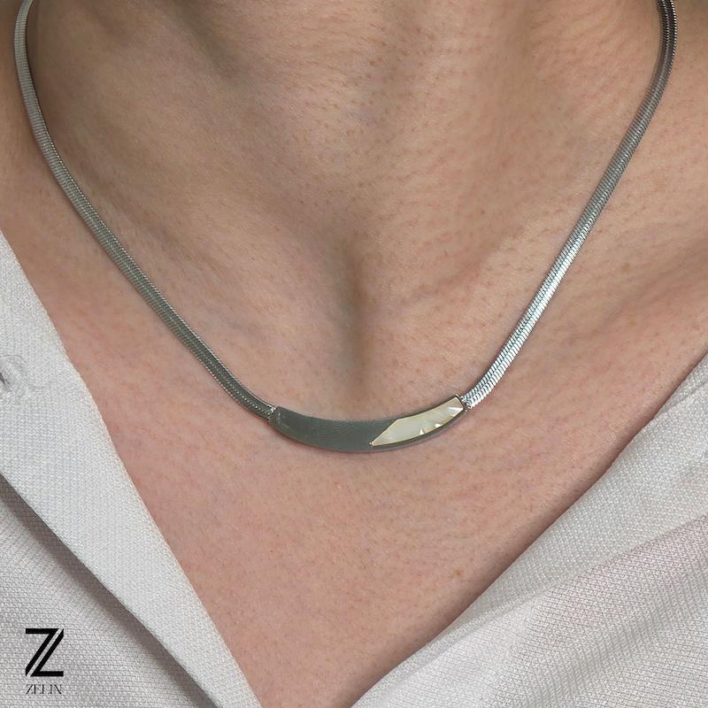 گردنبند استیل زنانه کد ۱۱۴۱