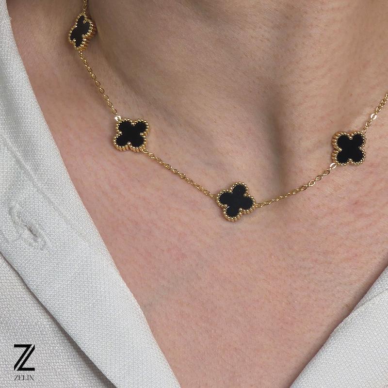 گردنبند ونکلیف مشکی زنانه کد ۱۱۲۹