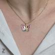 گردنبند پروانه استیل زنانه کد ۱۱۴۴