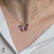 گردنبند پروانه استیل زنانه کد ۱۱۴۴
