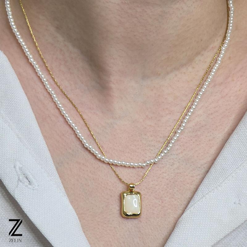 گردنبند استیل زنانه کد ۱۱۴۹