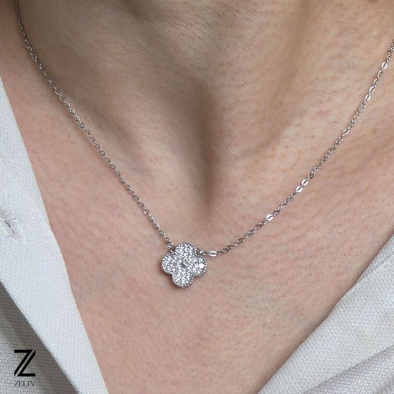 گردنبند ونکلیف استیل زنانه کد ۱۱۳۴