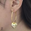 گوشواره آویز قلب کد ۱۱۷۶