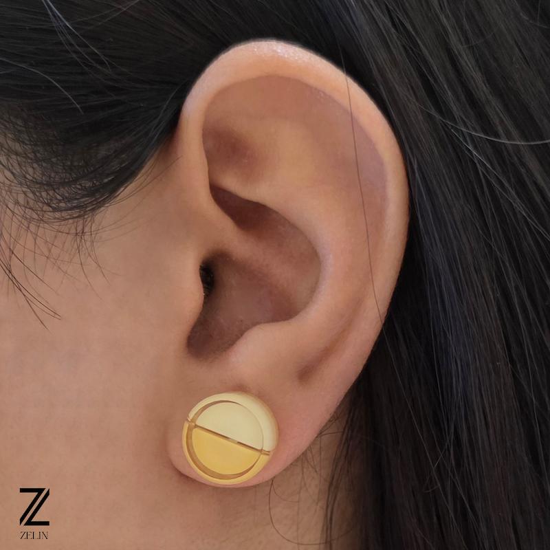 گوشواره دایره فانتزی آبنباتی کد ۱۲۳۱