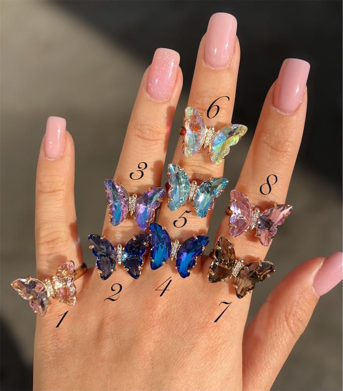 انگشتر پروانه سوارسکی