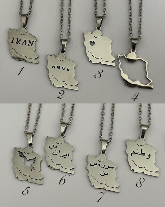 پلاک ایران استیل سایز ۲.۲سانت