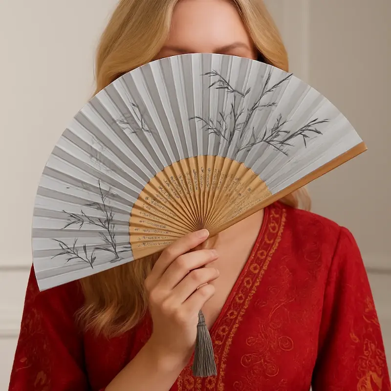 بادبزن چوب و پارچه وارداتی