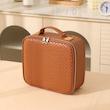 کیف آرایش چرم آینه دار