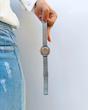ساعت مچی زنانه دخترانه فلورا مربع حصیری