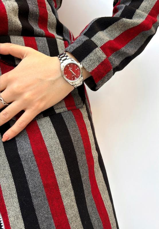 ساعت مچی زنانه مردانه ست امگا قرمز OMEGA