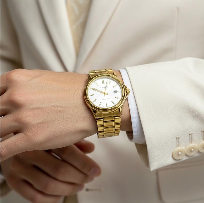 ساعت مچی مردانه کاسیو طلایی کلاسیک CASIO 
