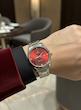 ساعت مچی مردانه امگا نقره ای قرمز OMEGA