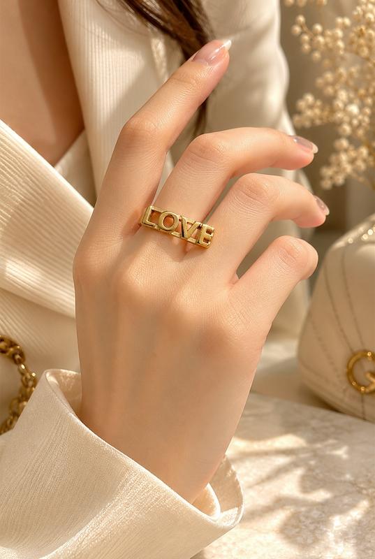 انگشتر عشق استیل LOVE