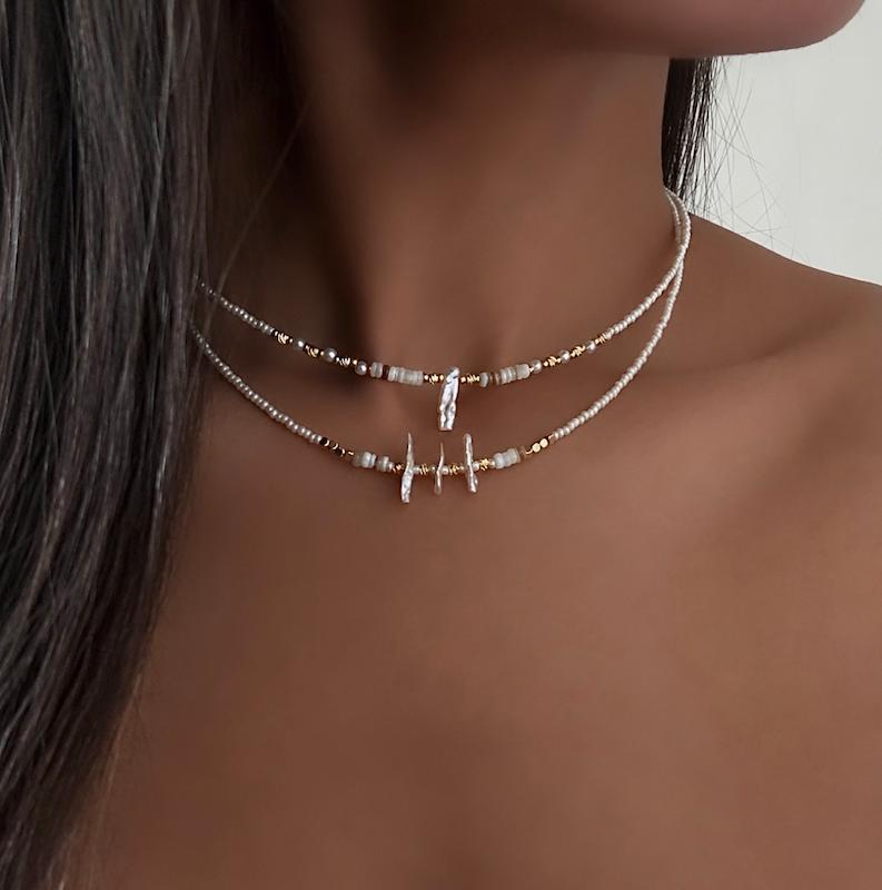 گردنبندای طرح طلا صدف 
