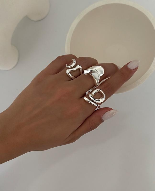 انگشترای مینیمال سیلور
