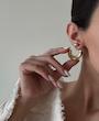 گوشواره صدفی حلقه دفرمه گوی