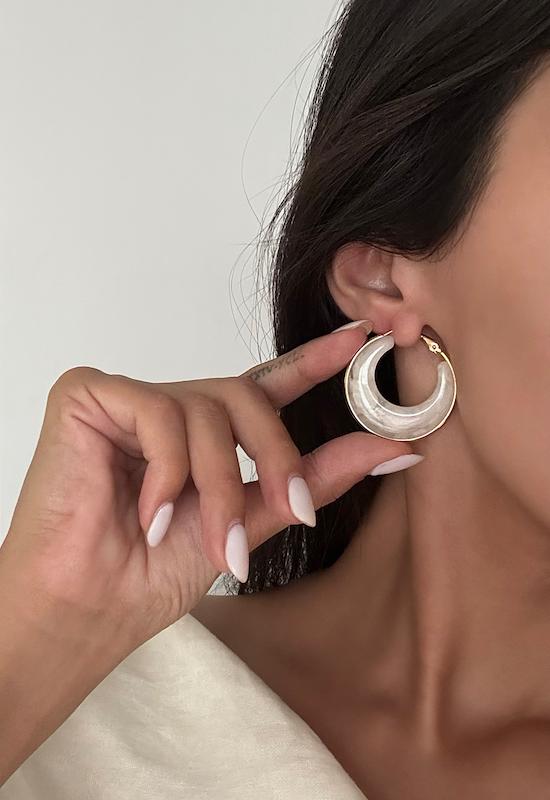 گوشواره گرد حلقه ای بزرگ ابروبادی