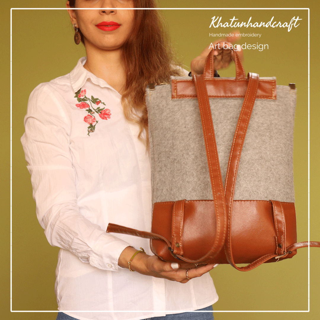 کوله‌پشتی زیپخور گلدوزی شکوفه