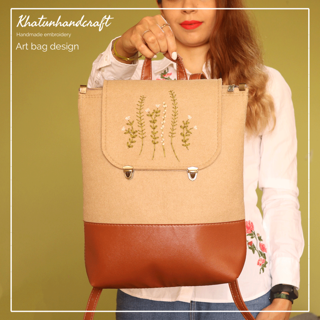 کوله‌پشتی زیپخور  گلدوزی بهار