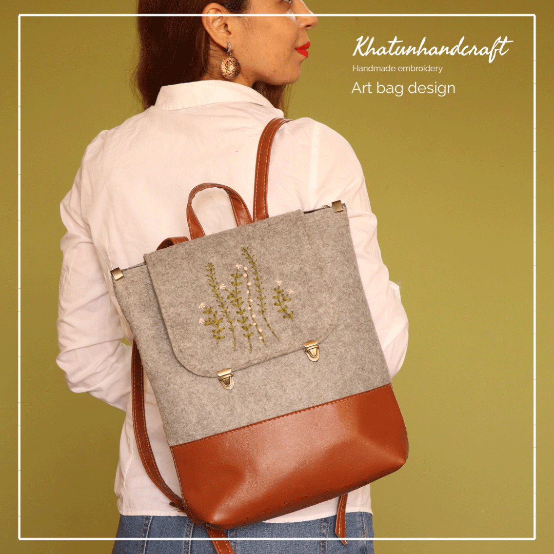 کوله‌پشتی زیپخور  گلدوزی بهار