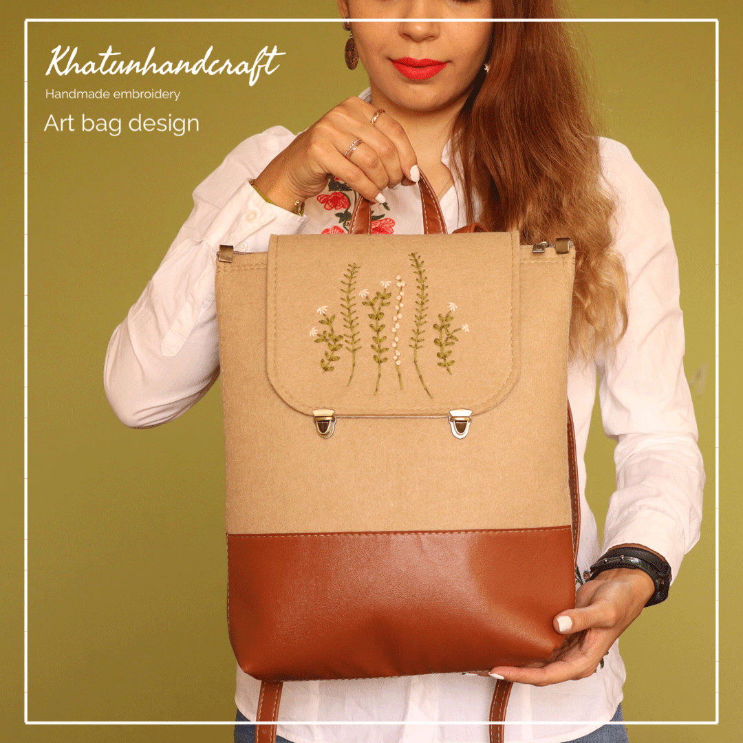 کوله‌پشتی زیپخور  گلدوزی بهار