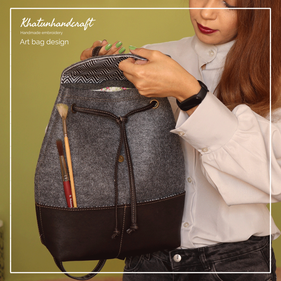 کوله‌پشتی آهنربایی گلدوزی بابونه