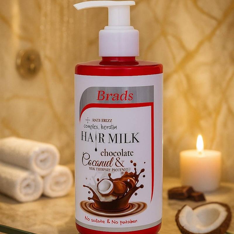   شیر مو شکلات نارگیل بردس حجم 500 میلی لیتر BRADS