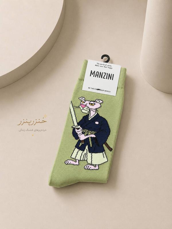 جوراب موکسیائو moxiao طرح پلنگ صورتی