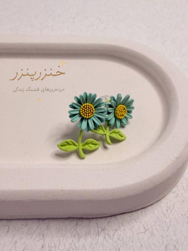 گوشواره گل پینترستی دو حالته
