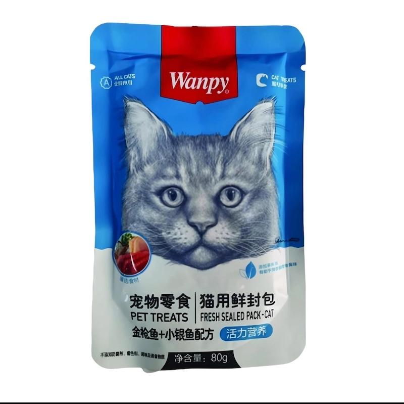 پوچ گربه ونپی با طعم مرغ  ( 80 گرم ) wanpy