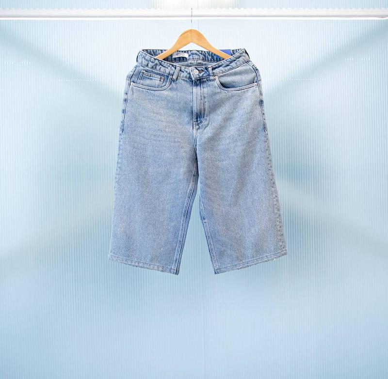 شلوارک جین آبی روشن